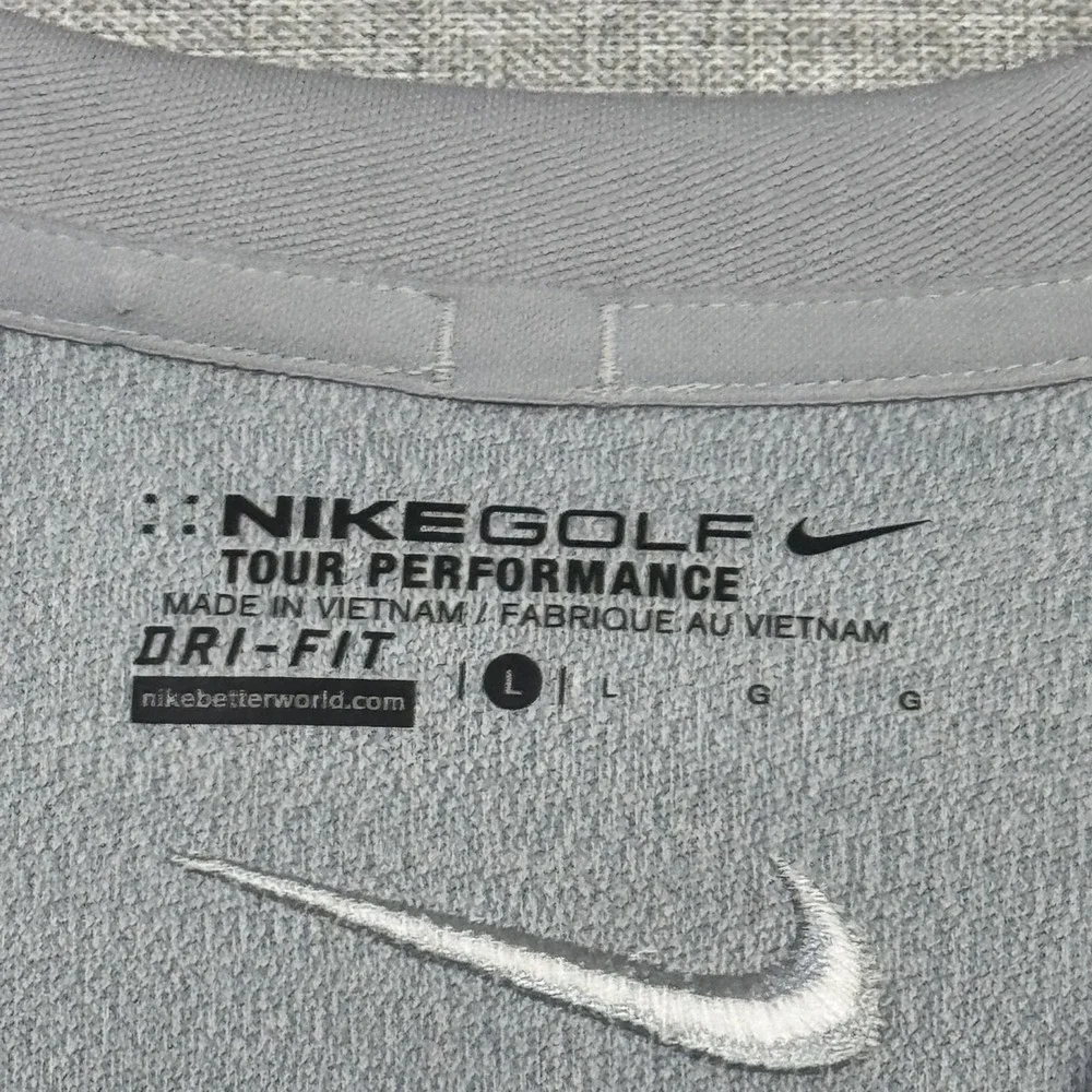 Nike Golf Sweater Vest Mens L Gray V-Neck Dri-FIT Tour Performance Sleeveless - Picture 2 of 12